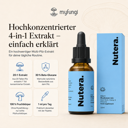 4 in 1 Vitalpilze Extrakt Eigenschaften