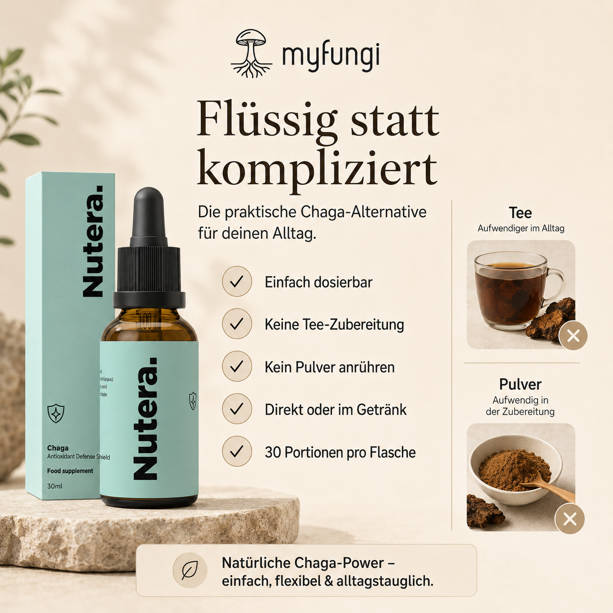 Chaga Extrakt Vorteile gegenüber Pulver oder Kapseln
