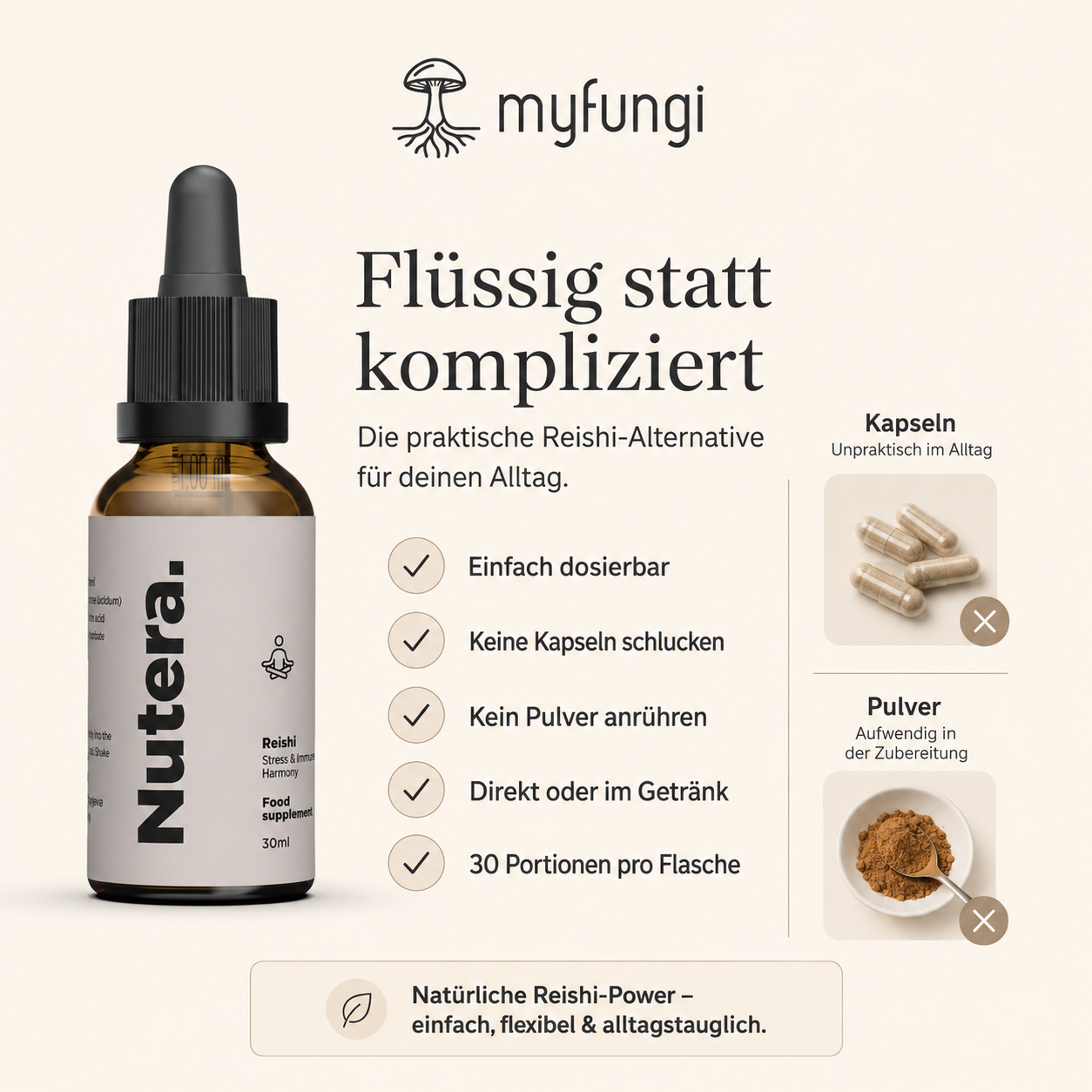 Reishi Extrakt Vorteile gegenüber Pulver oder Kapseln
