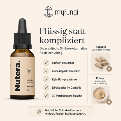 Shiitake Extrakt Vorteile gegenüber Pulver oder Kapseln