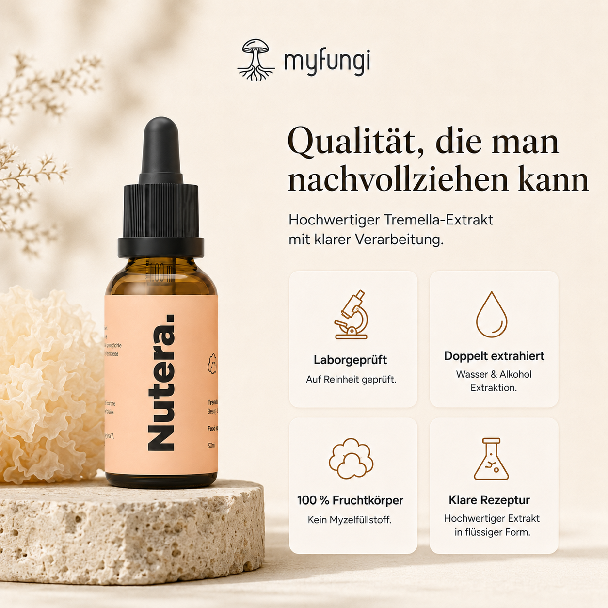 Tremella Extrakt Qualität Merkmale